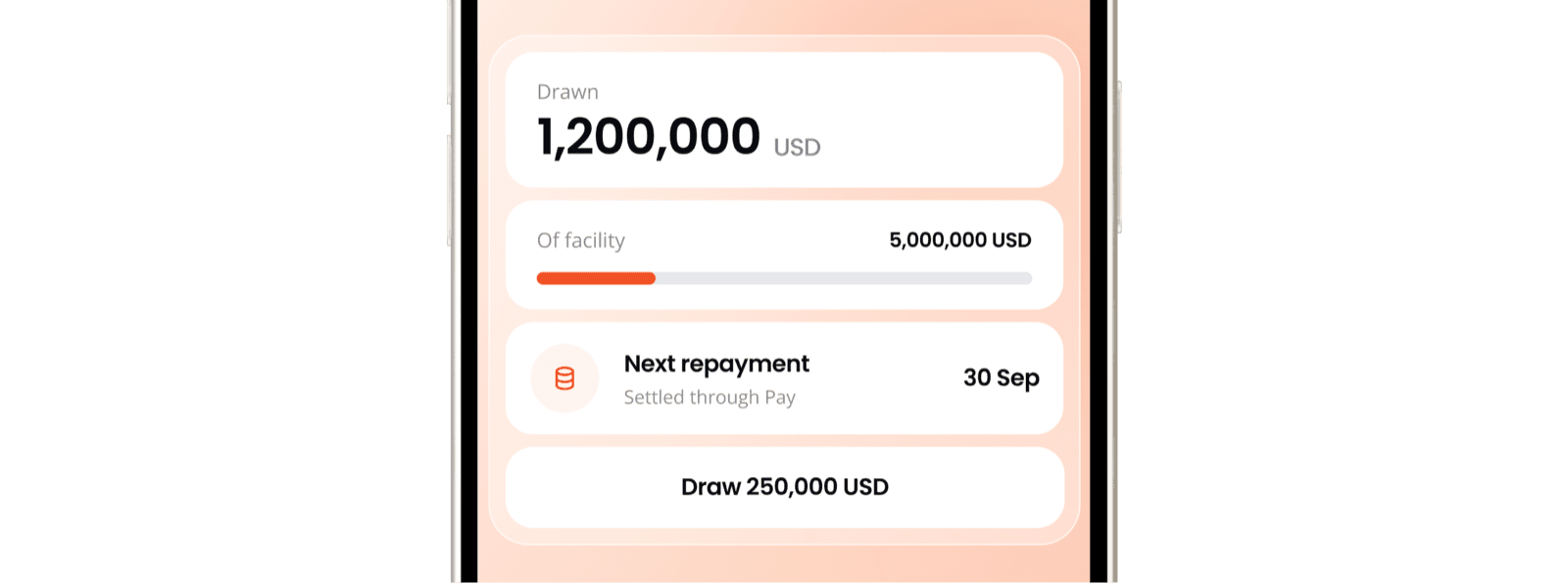 Credit product interface
